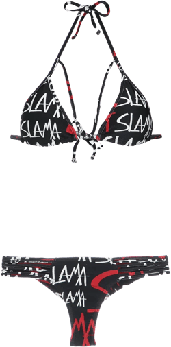 logo print bikini set