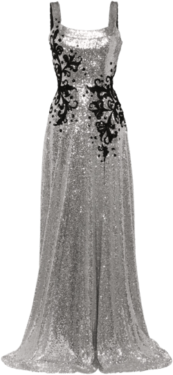 sequin-embellished gown