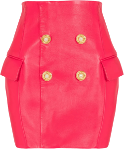 lambskin mini skirt