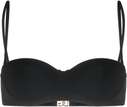 logo-plaque bikini top