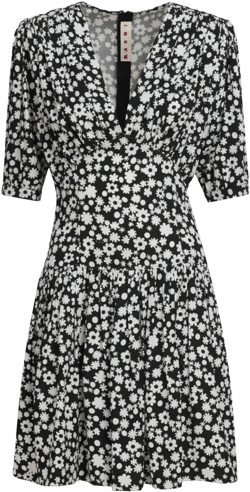 floral-print mini dress