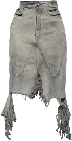 distressed denim skirt