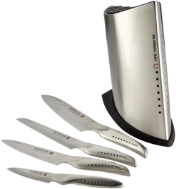 Sai 5 Piece Knife Block Set In Metallic