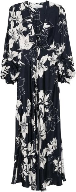 floral-print maxi dress