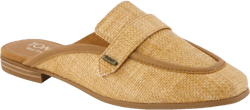Women's Lynette Slip-on Mules In Brown Sugar Raffia,leather