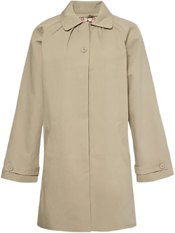 Womens Sage Cheri Gathered Cotton-twill Trench Coat