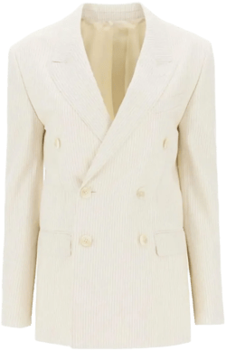 Double-breasted Jacket Women In Beige