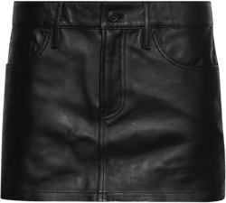 leather mini skirt