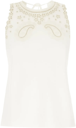 sleeveless laced top