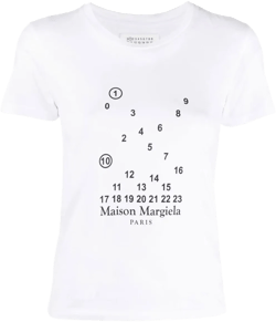 numbers-motif cotton T-shirt