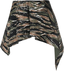 camouflage-print mini skirt