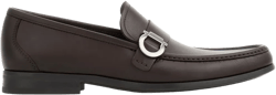 Gancini leather loafers