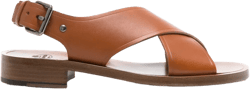 leather flat sandals