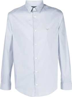 logo-embroidered long-sleeve shirt 