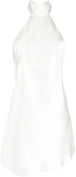 halterneck silk minidress