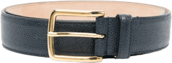 4-Bar stripe pebbled leather belt