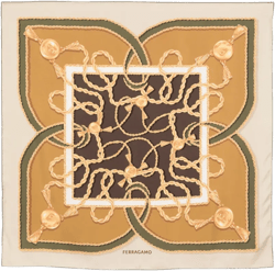 rope chain-print scarf