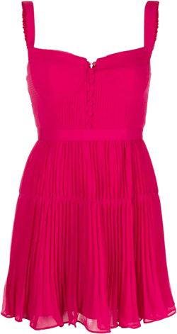 pleated bustier minidress