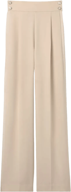 pleated crepe trousers