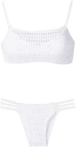 open-knit bikini set