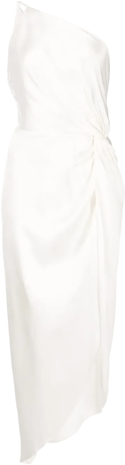 twist-knot silk dress