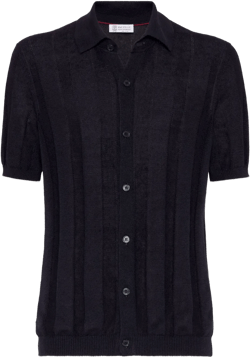 short-sleeve knitted shirt