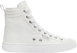 panelled canvas sneakers