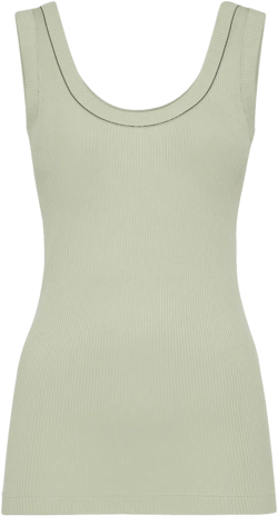 ribbed jersey tank top