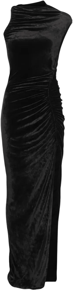 velour maxi dress