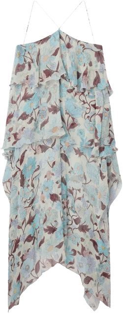 Lady Garden-print silk chiffon dress