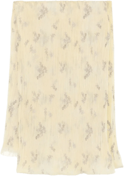 floral-print scarf
