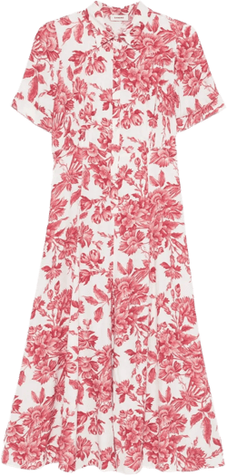 floral-print midi dress