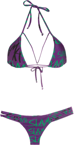 logo print bikini set