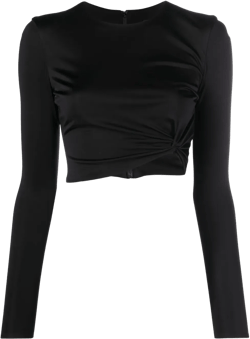 x Dua Lipa knotted crop top