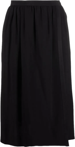 1970s high-waisted silk skirt