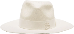 chain-strap wide-brim hat