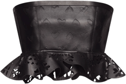laser-cut leather heart bandeau