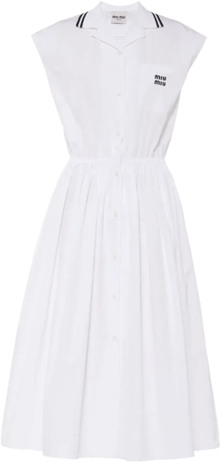 poplin midi dress