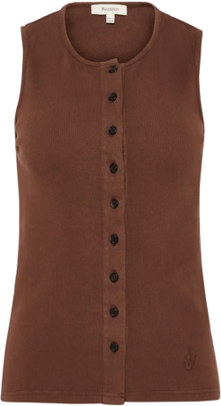fine-ribbed tank top