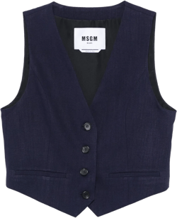 slub-texture waistcoat