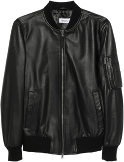 leather bomber jacket