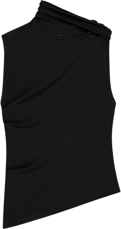 draped jersey tank top