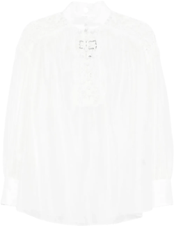 lace-detailed blouse