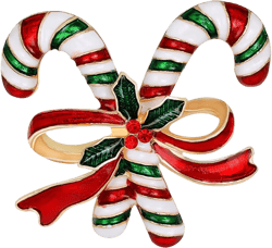 Christmas Brooch Rhinestone Christmas Bells Brooch Cute Candy Brooch Stylish Rhinestone Crystal Brooch Pin Elegant Clothing Hat Bag Accessories Christmas Jewelry for Women