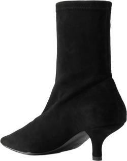 The Heeled Sock suede ankle boots