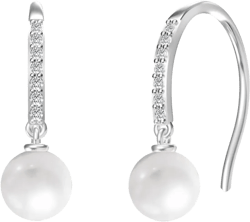 Donatello Gian Sterling Silver Pearl And Crystal Earrings