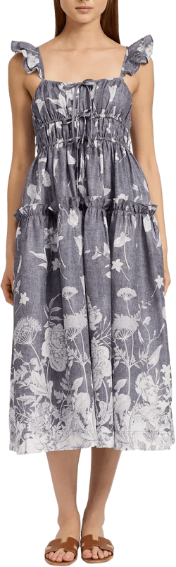 En Saison Sydney Floral Tiered Midi Sundress