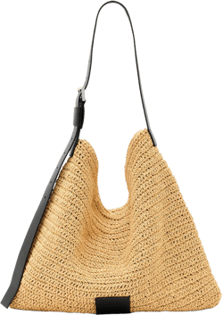 AllSaints Asha Straw Shoulder Bag