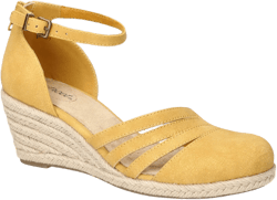 EASY STREET Daytona Ankle Strap Espadrille Platform Wedge