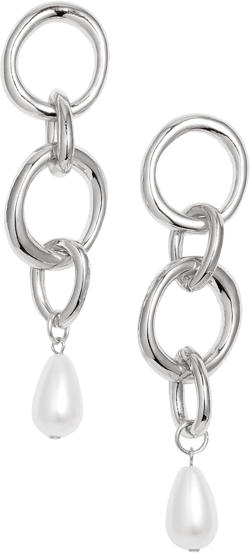 Open Edit Faux Pearl Drop Earrings